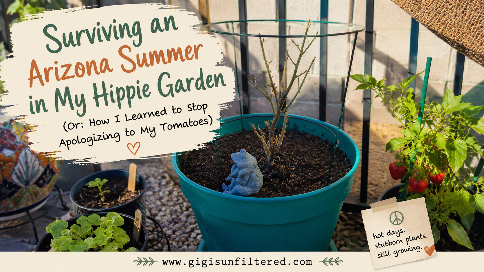 Surviving an Arizona Summer in My Hippie Garden (Or: How I Learned to Stop Apologizing to My Tomatoes)