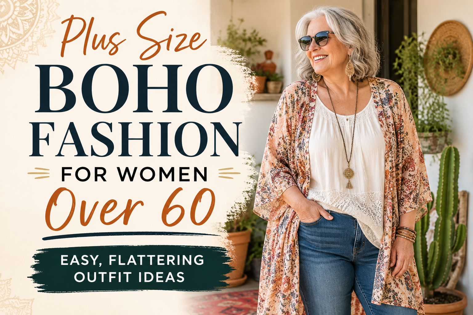 Plus Size Boho Fashion for Women Over 60 (Easy, Flattering Outfit Ideas)