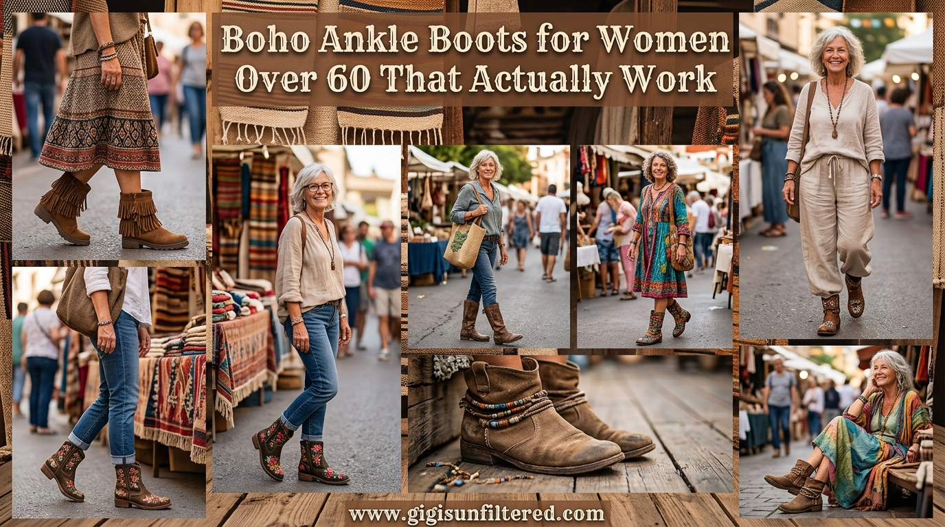 Boho Ankle Boots for Women Over 60 That Actually Work