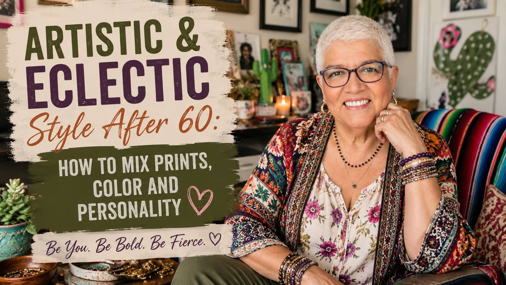 Artistic & Eclectic Style After 60: How to Mix Prints, Color and Personality