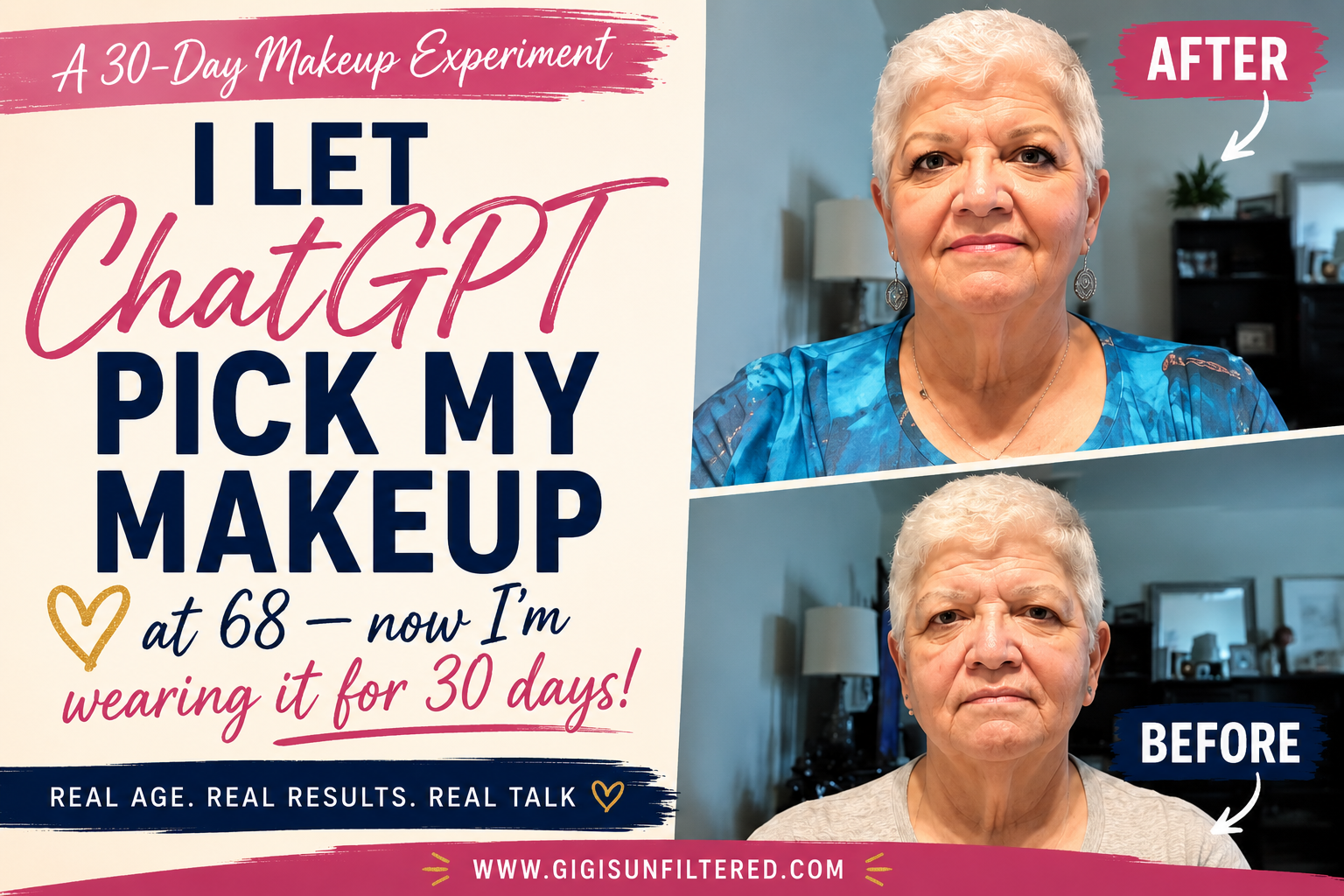 I Let ChatGPT Pick My Makeup at 68 — Now I’m Wearing It for 30 Days