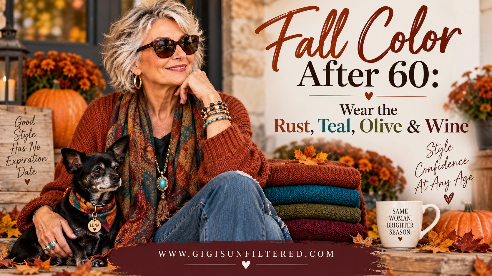 Fall Color After 60: Wear the Rust, Teal, Olive & Wine