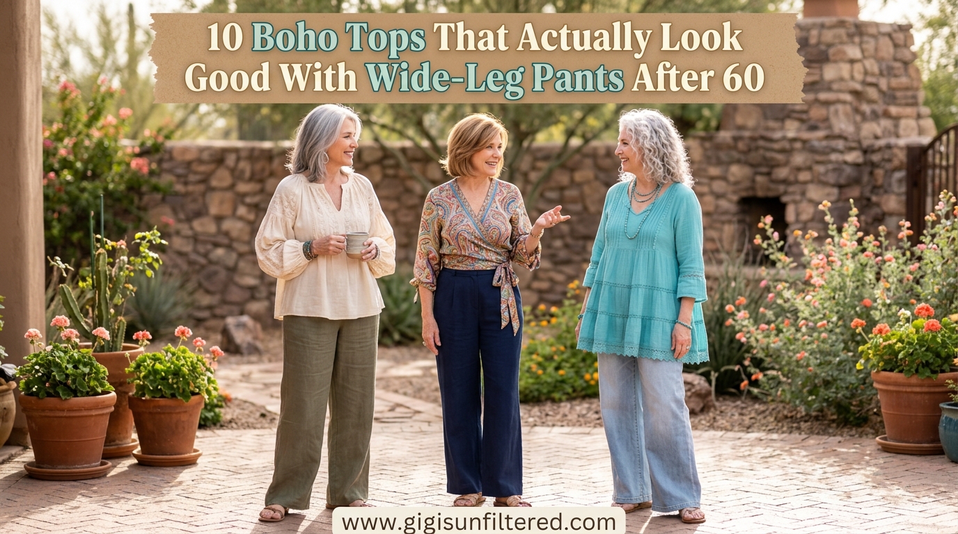 10 Boho Tops That Actually Look Good With Wide-Leg Pants After 60